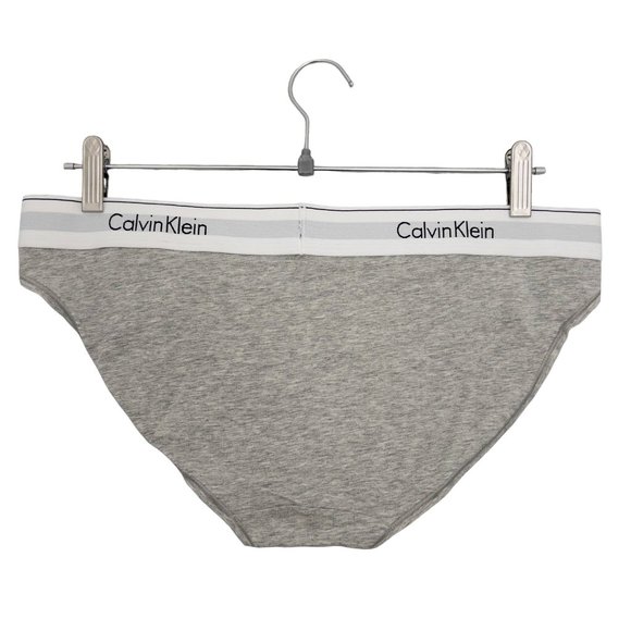 CALVIN KLEIN Women's Modern Cotton Bikini Bottom Size XL NWT Grey Heather - 0160 - Picture 2 of 9